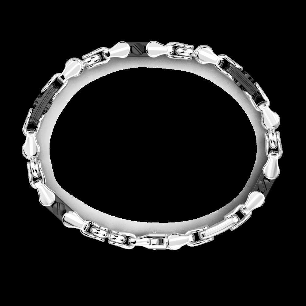 Zancan Bracciale Zancan solo maglia in argento e ceramica Promozione