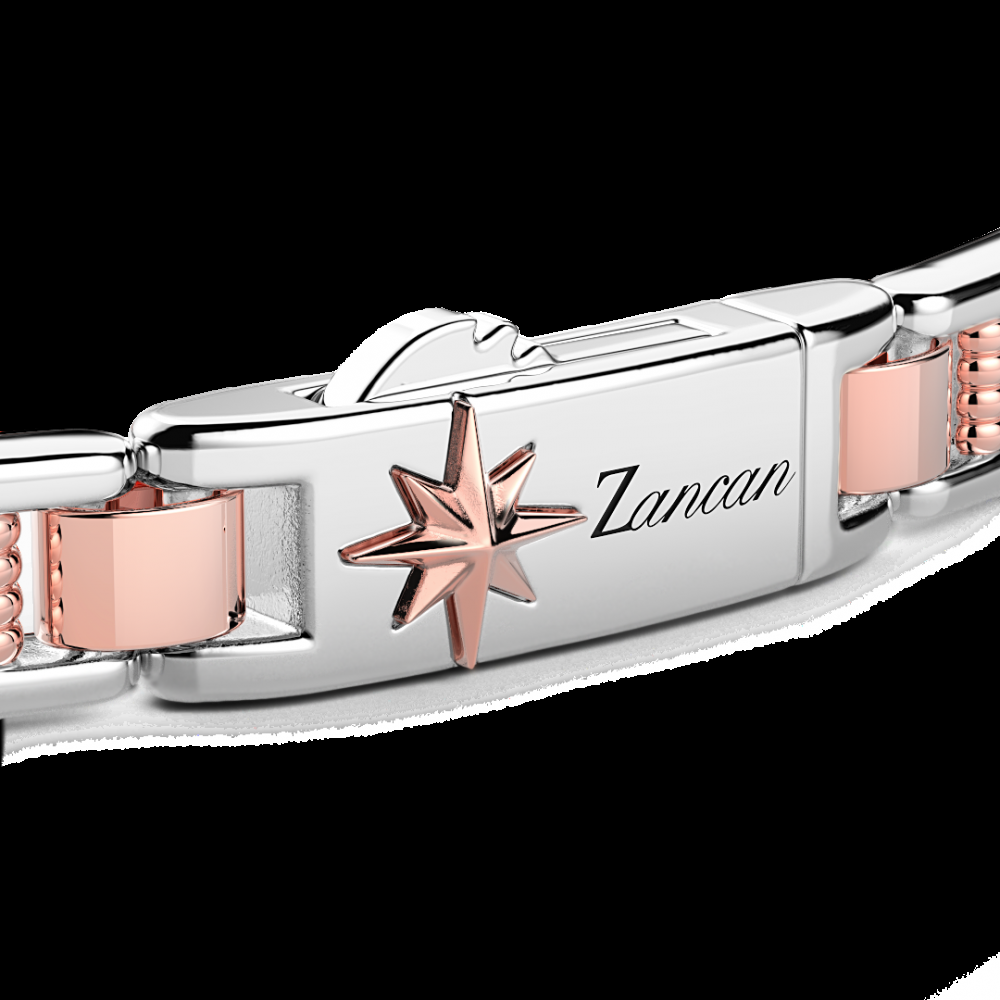 Zancan Bracciale da uomo Zancan in argento e oro rosa Soddisfazione Garantita