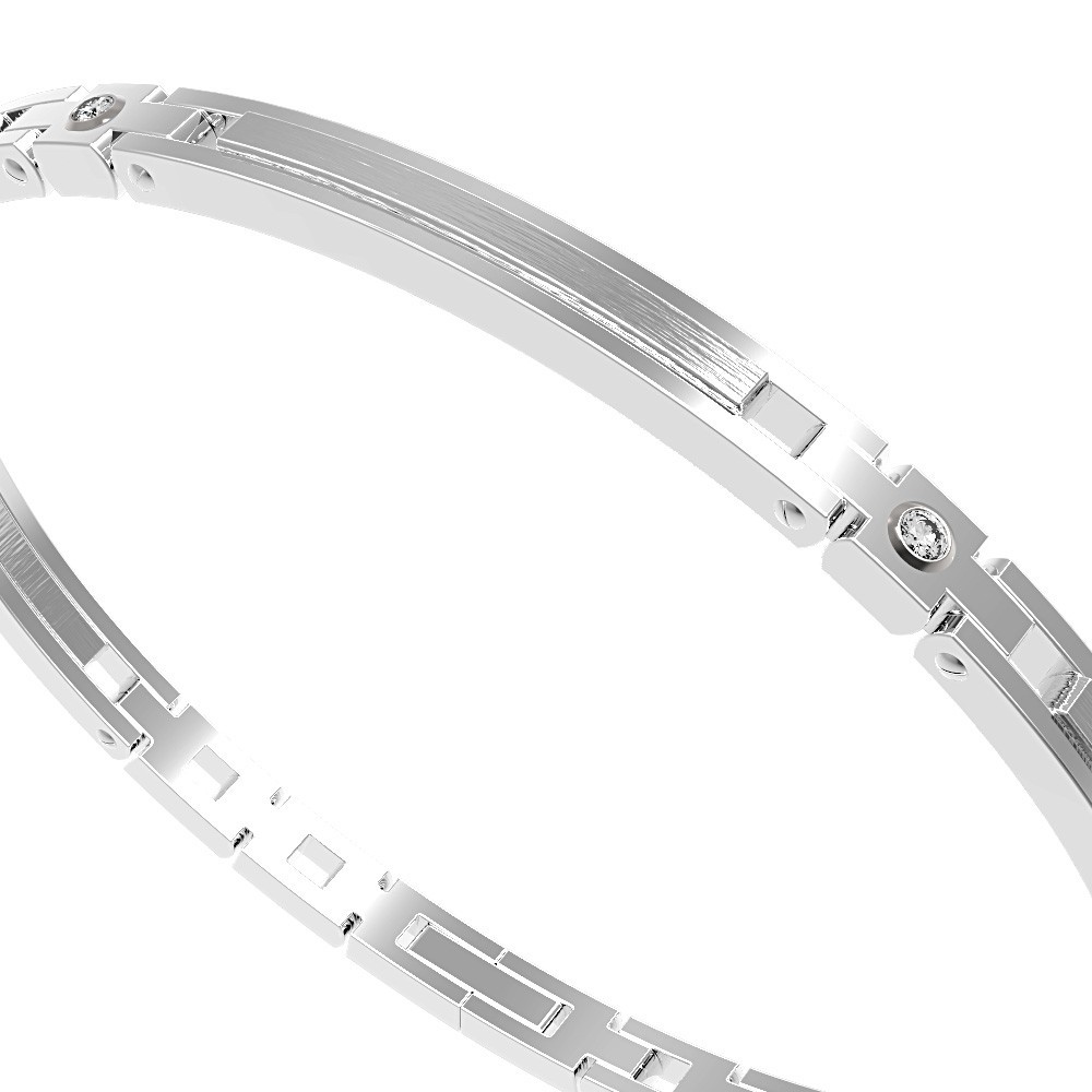 Zancan Bracciale Zancan rigido in acciaio lucido e satinato Offerta