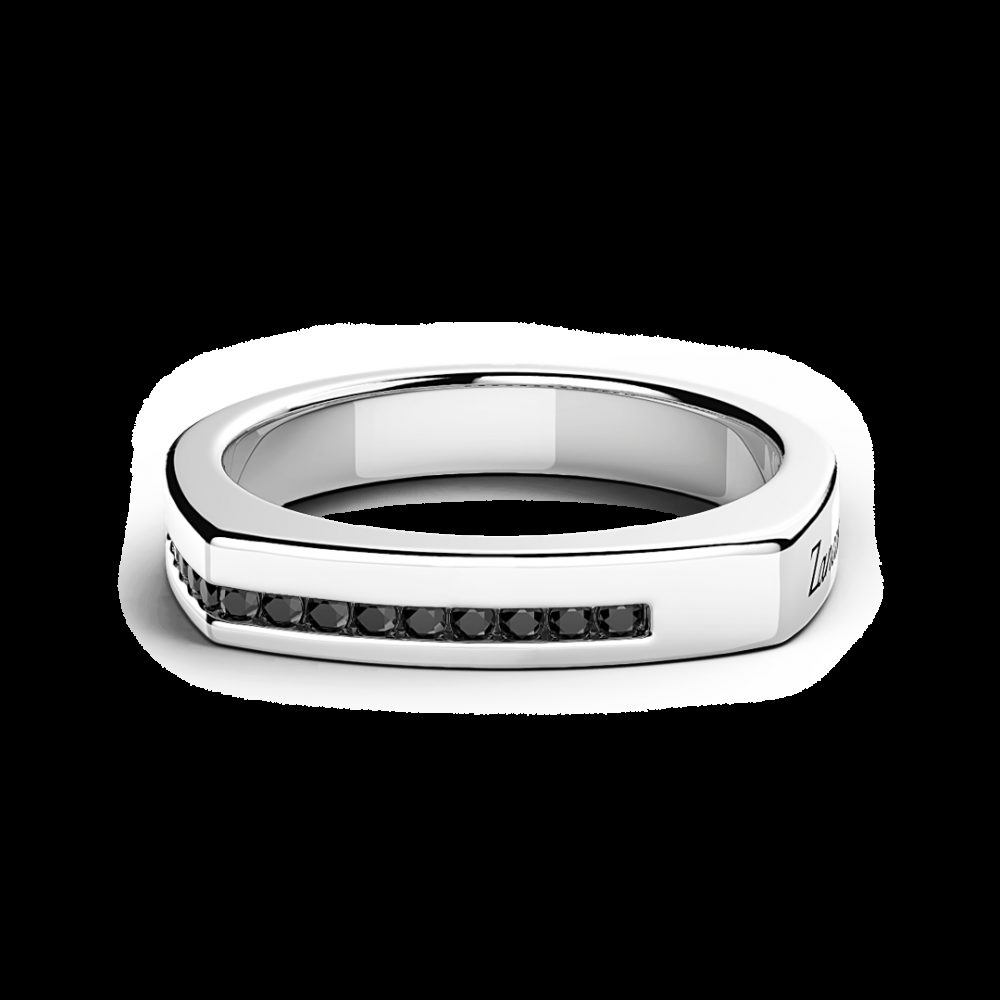 Zancan Anello Zancan in argento con pietre nere