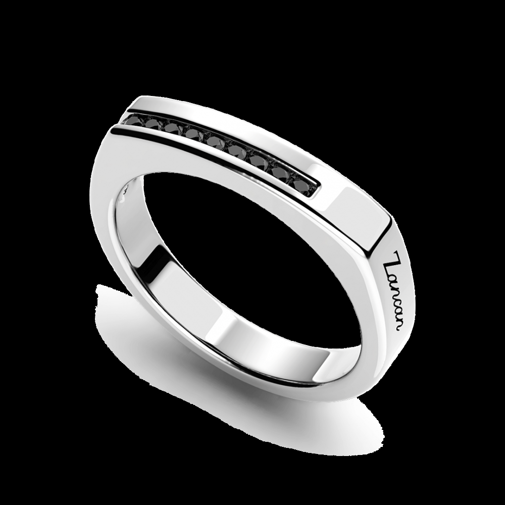 Zancan Anello Zancan in argento con pietre nere Vendite Flash