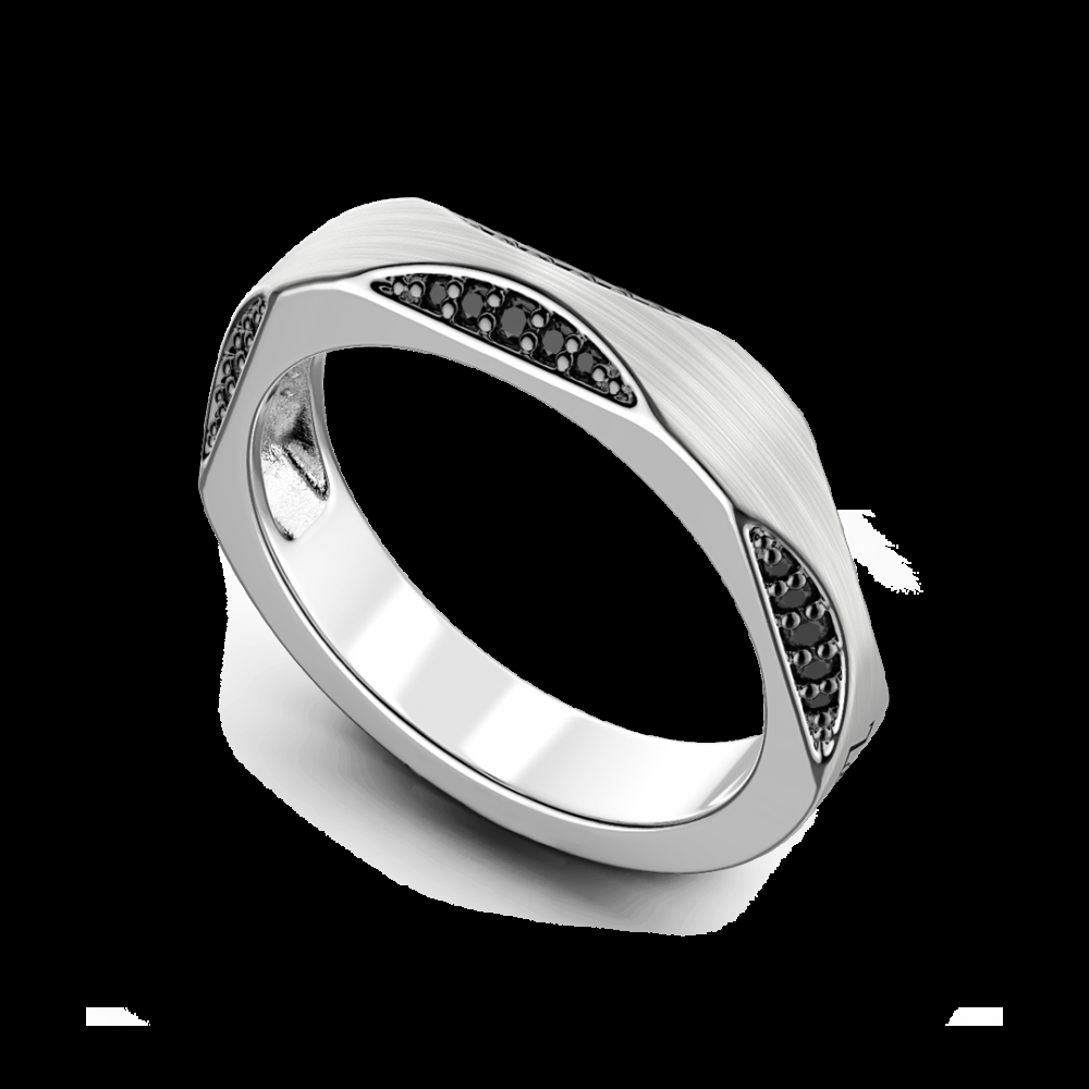 Zancan Anello Zancan in argento con pietre nere Italia