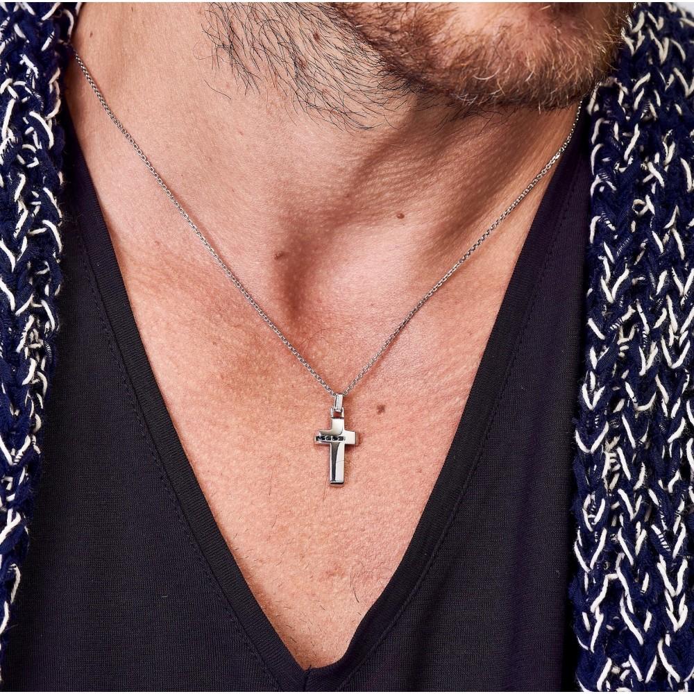 Zancan Collana Zancan in argento con pendente a croce Pezzi Unici