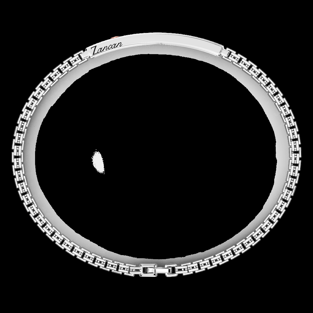 Zancan Bracciale Zancan in argento con vite in oro rosa su targa Acquista Ora