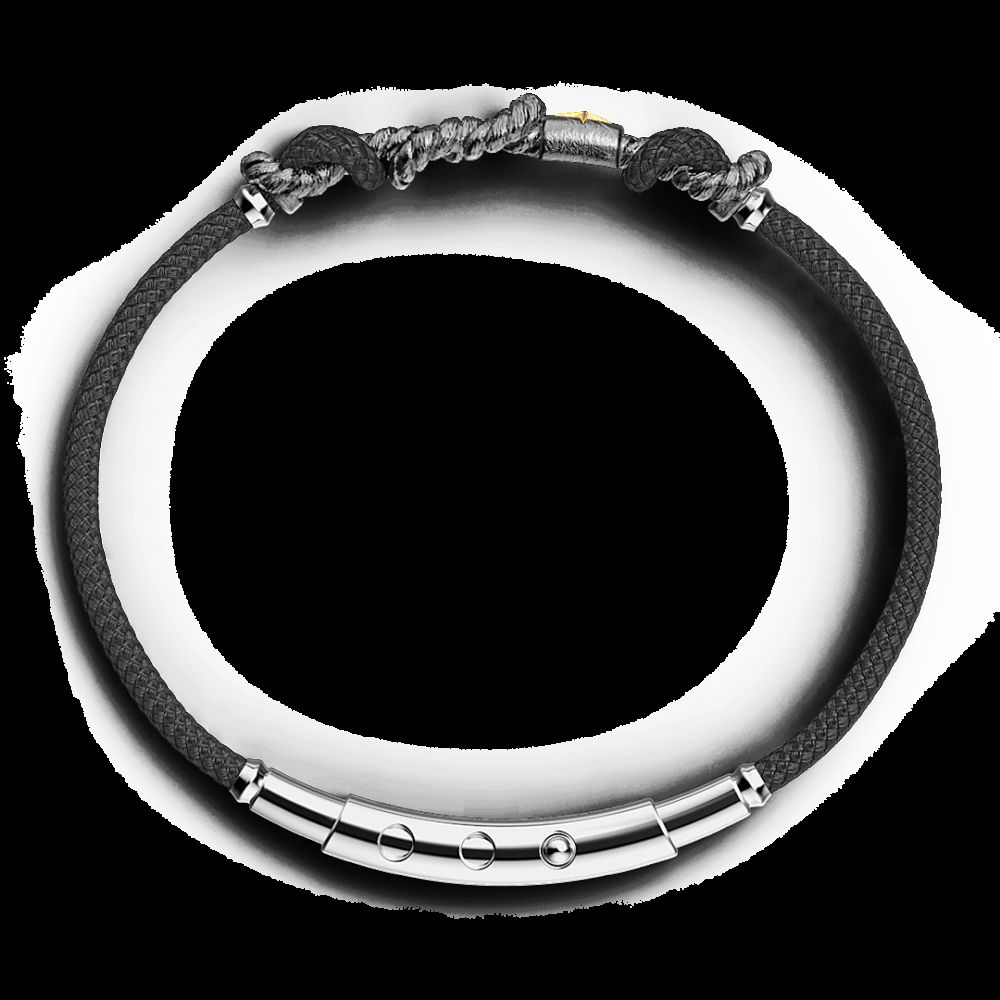 Zancan Bracciale Zancan in argento brunito con nodo Presa