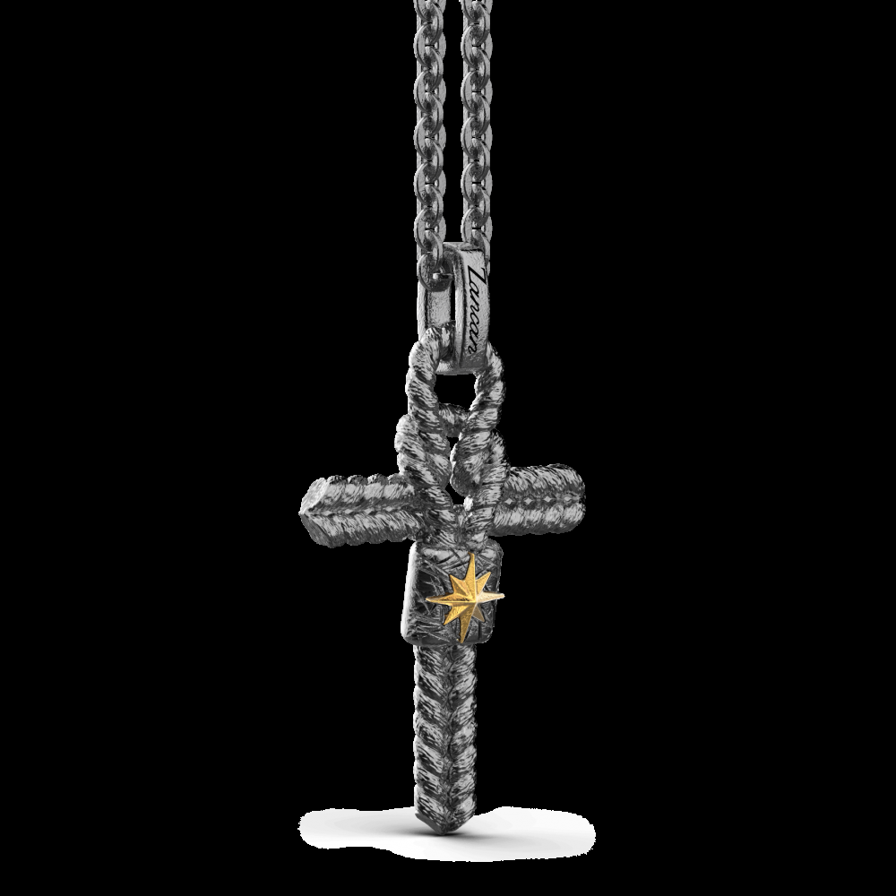 Zancan Collana in argento con croce e nodo piccolo Offerta