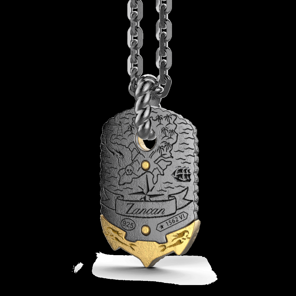 Zancan Collana Zancan in argento brunito con ancora Offerte