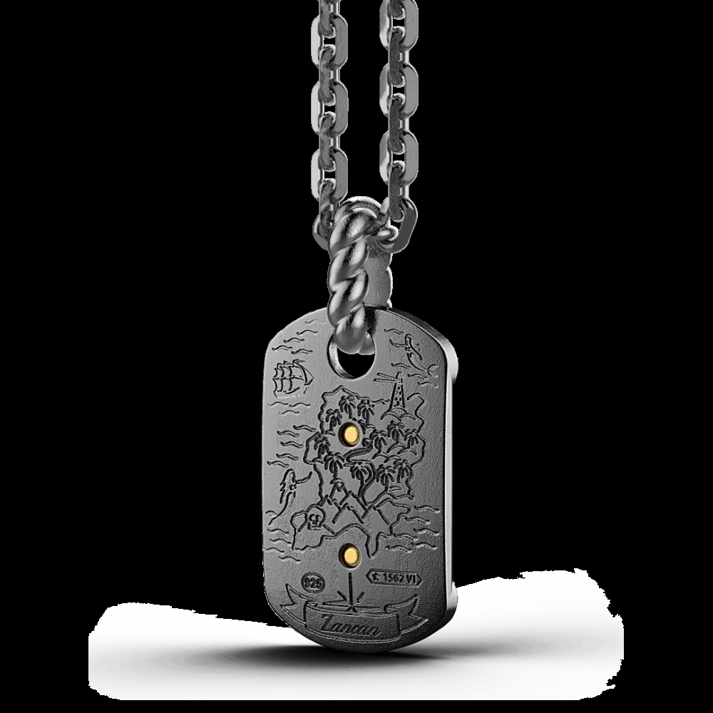 Zancan Collana Zancan in argento brunito con veliero Vendita Calda