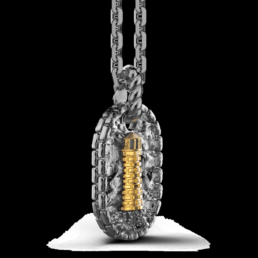 Zancan Collana Zancan in argento brunito con faro Vendita Economica
