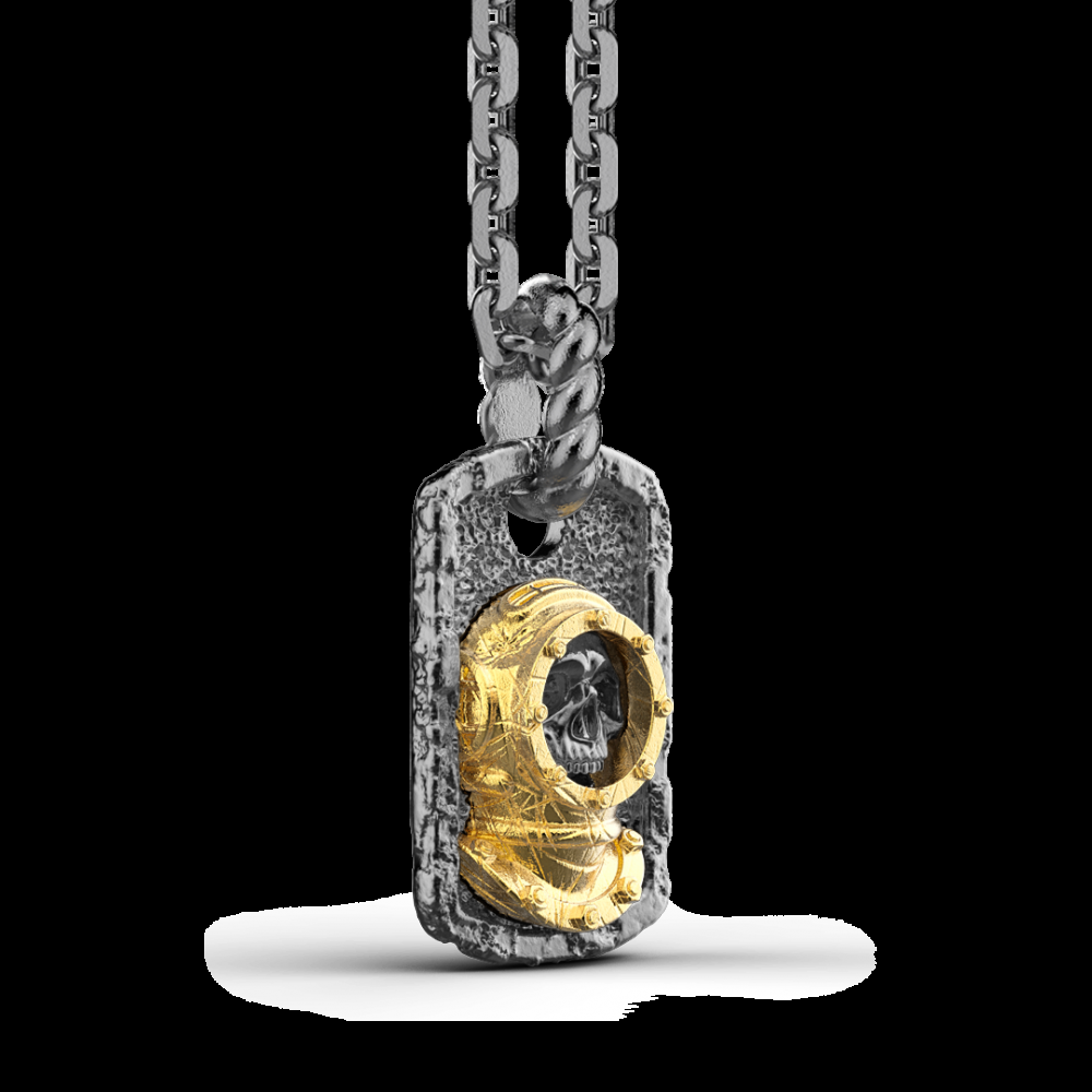 Zancan Collana Zancan in argento brunito con sommozzatore Vendite Flash