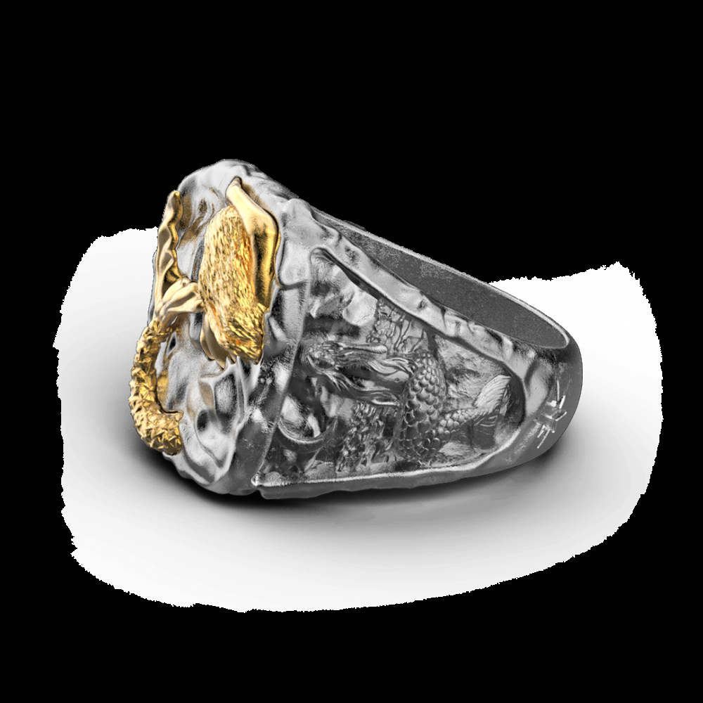 Zancan Anello Zancan in argento brunito con sirena Negozio