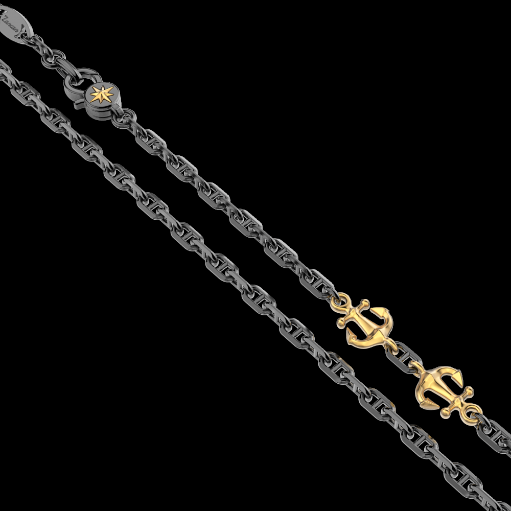 Zancan Collana in argento con ancore Italy