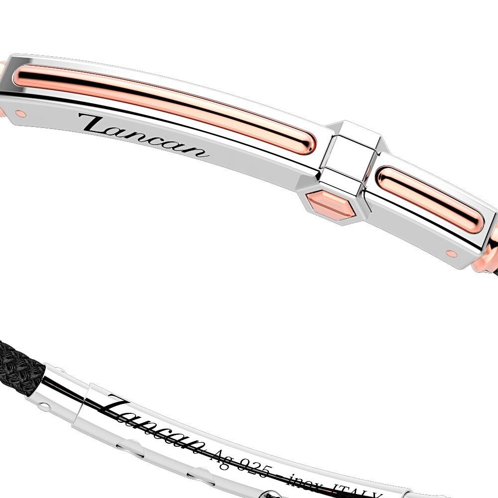 Zancan Bracciale Zancan in argento con inserti in oro 18k e kevlar Nuovo