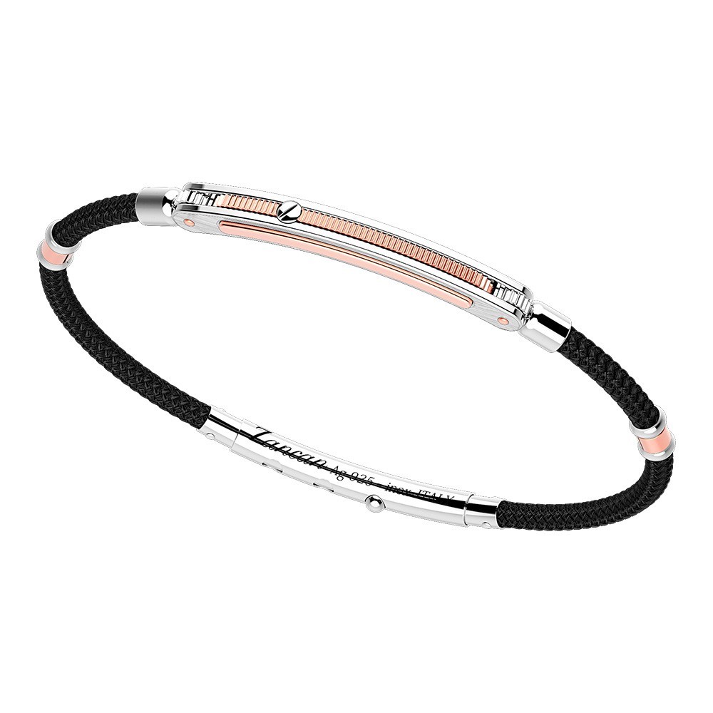 Zancan Bracciale Zancan in argento con inserti in oro 18k e kevlar