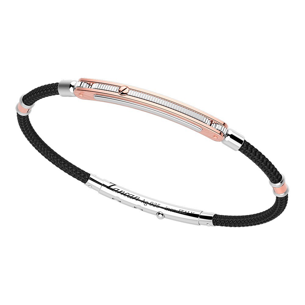 Zancan Bracciale Zancan in argento con inserti in oro 18k e kevlar