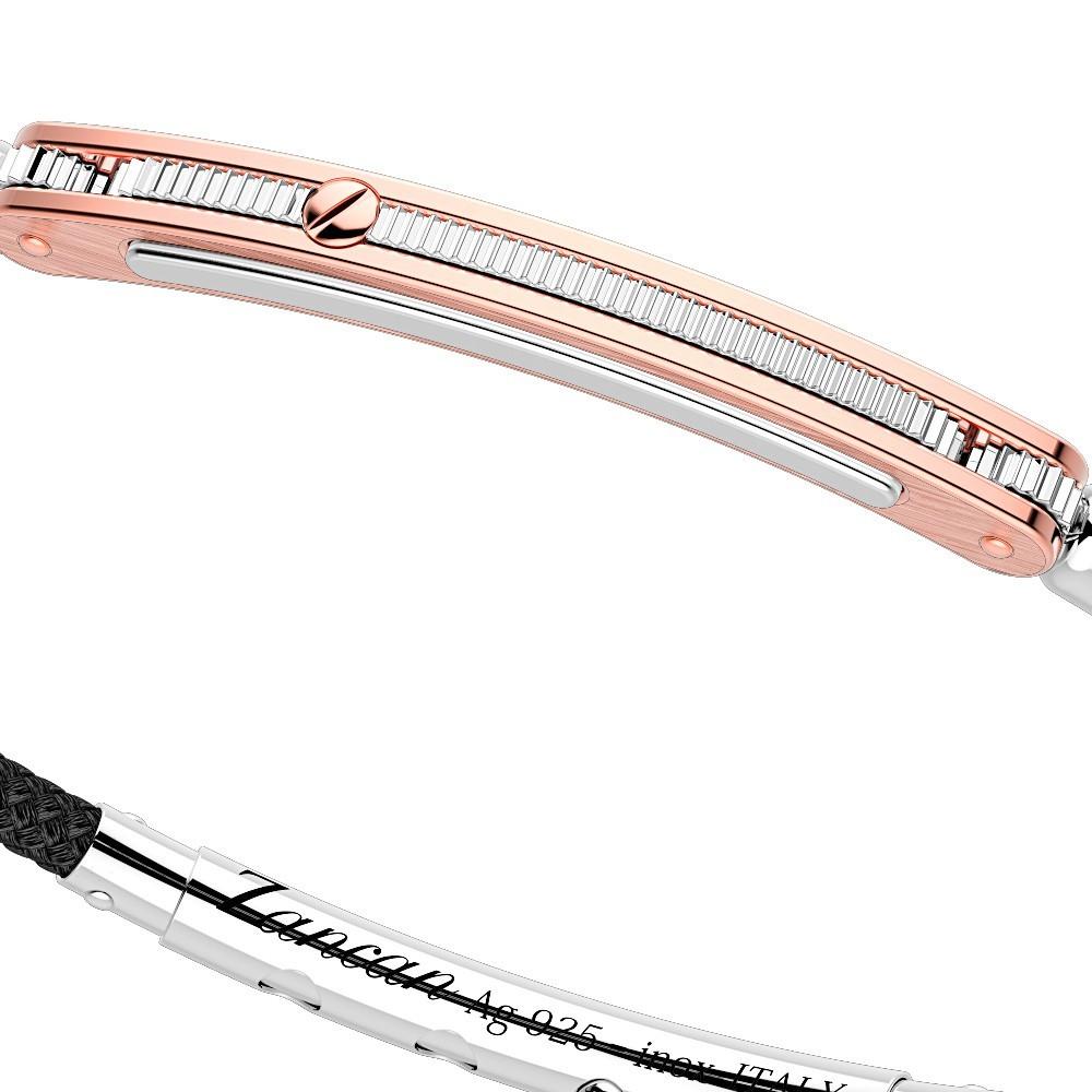 Zancan Bracciale Zancan in argento con inserti in oro 18k e kevlar Promozione Limitata