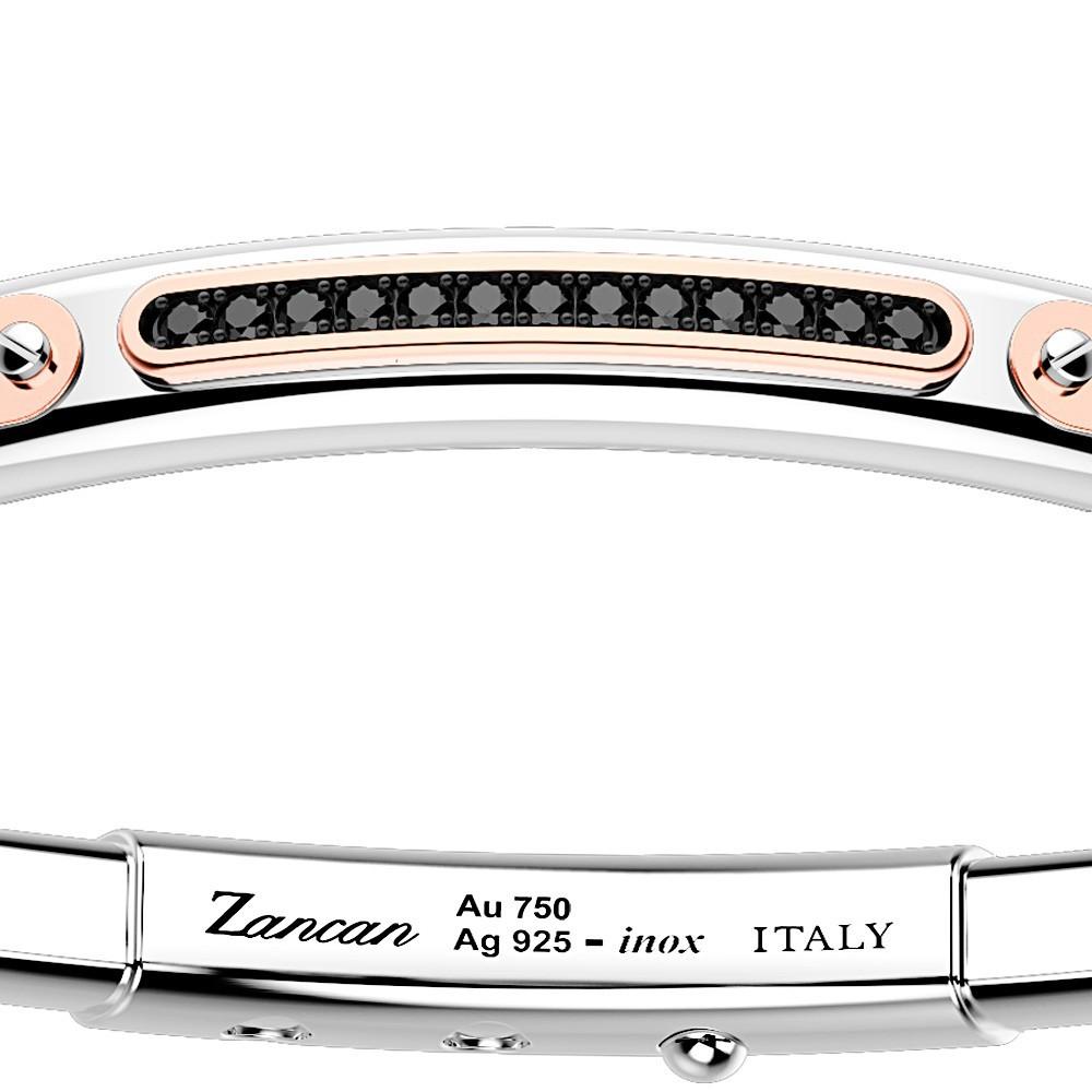 Zancan Bracciale Zancan in argento con inserti in oro 18k pietre e kevlar Shopping Online