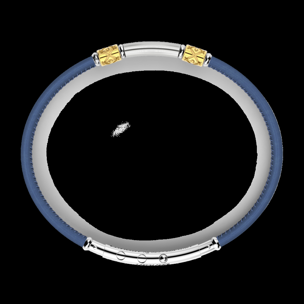 Zancan Bracciale Zancan in pelle naturale con targa in argento Convenienza