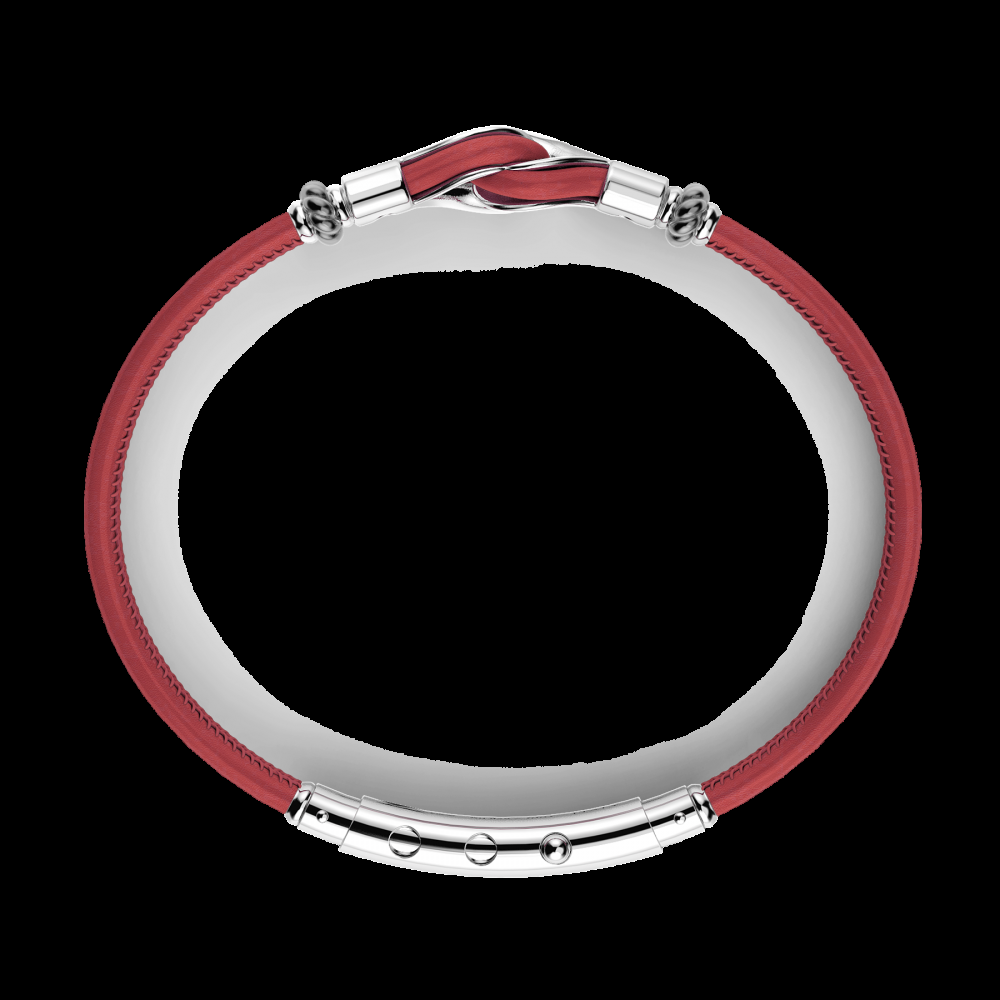 Zancan Bracciale Zancan in pelle naturale con nodo in argento Saldi
