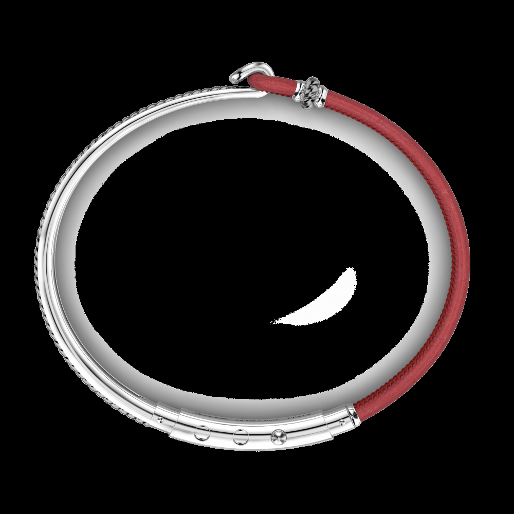 Zancan Bracciale Zancan in argento e pelle naturale Hotsell