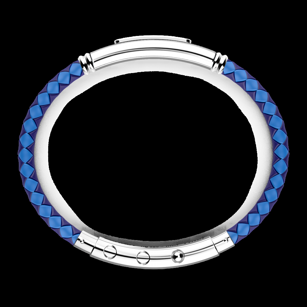 Zancan Bracciale Zancan in silicone con targa in argento e pietre nere 2025