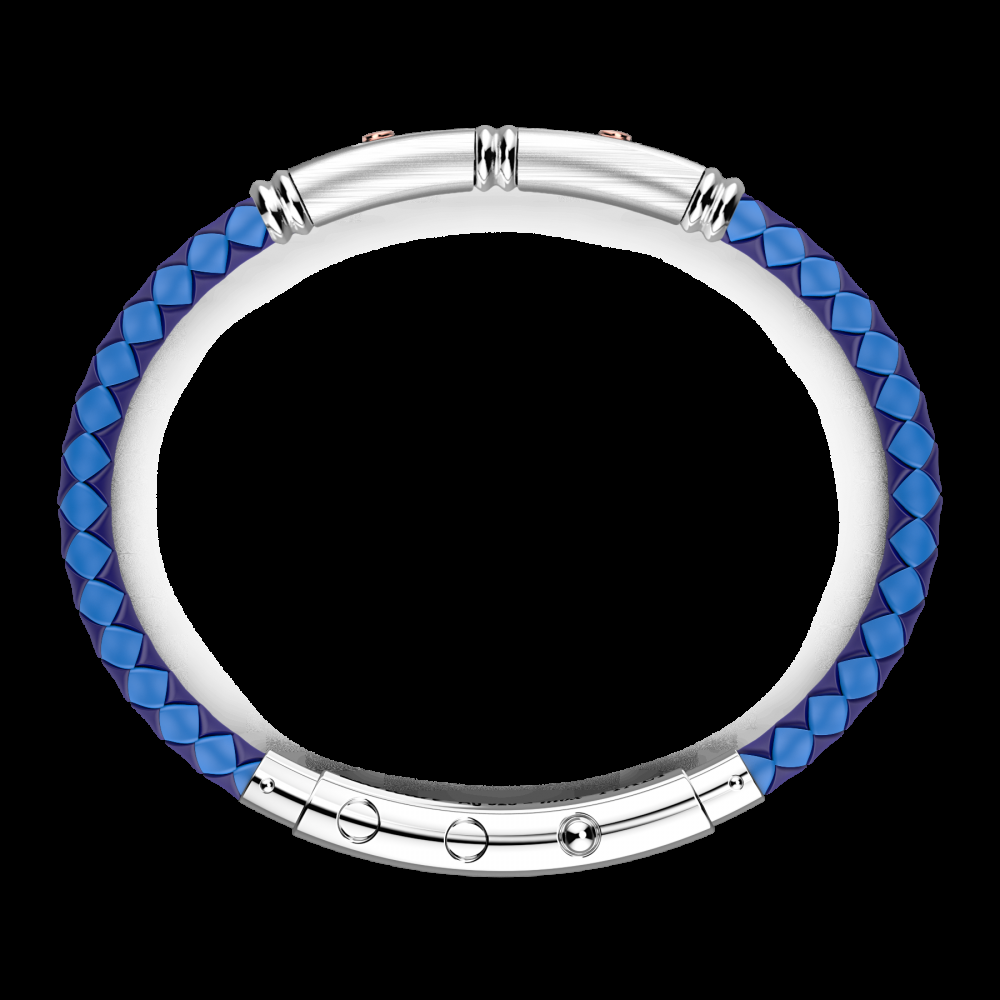 Zancan Bracciale Zancan in silicone nero con targa in argento e dettagli in oro rosa Qualità