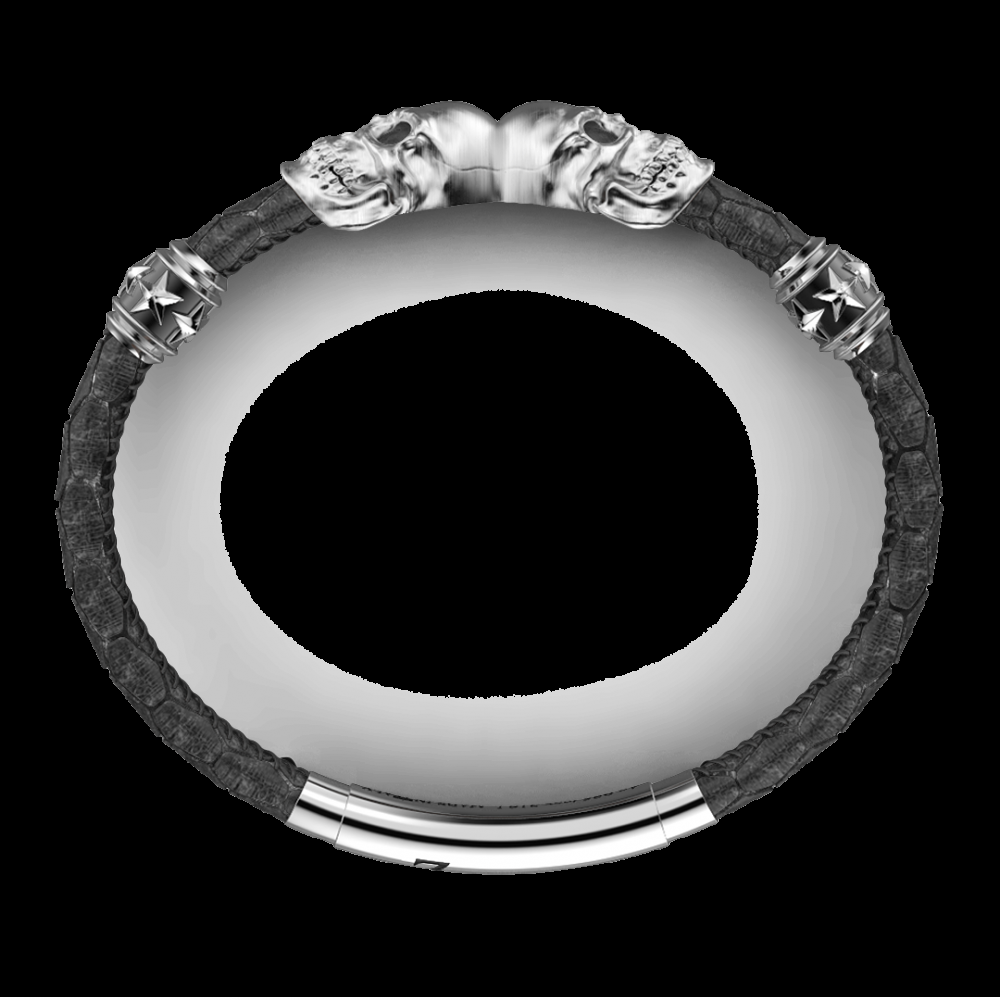 Zancan Bracciale Zancan in pelle con teschi Convenienza