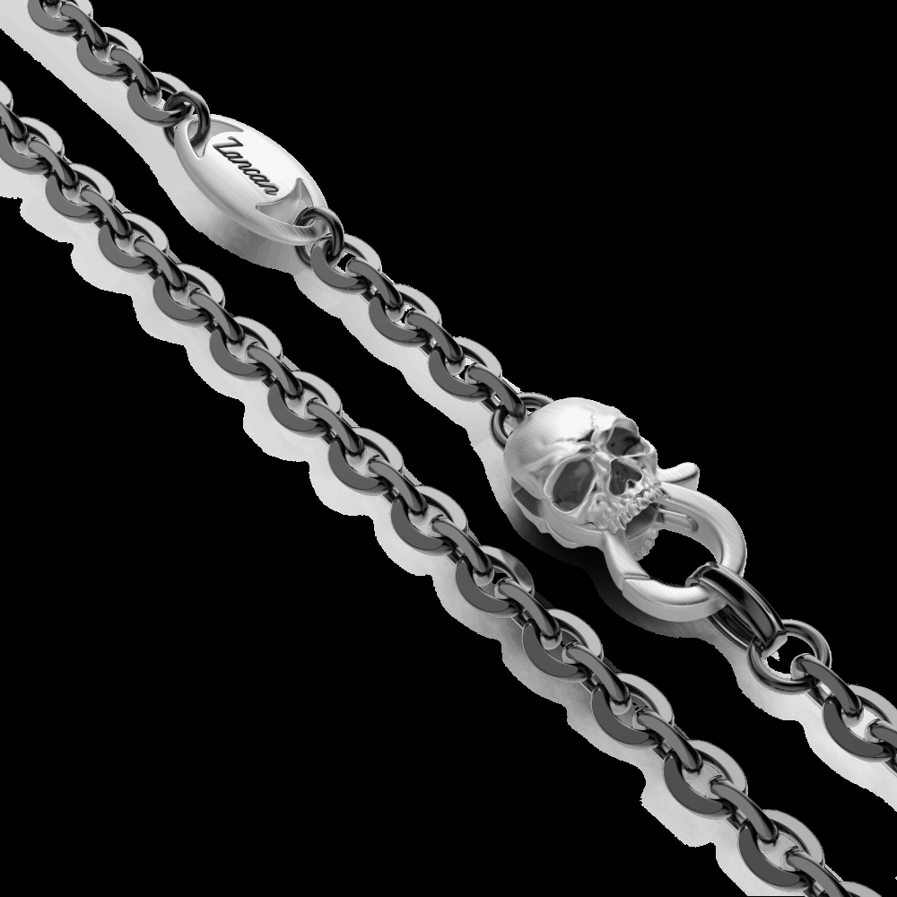 Zancan Collana Zancan in argento con pendente a teschio cowbloy Online