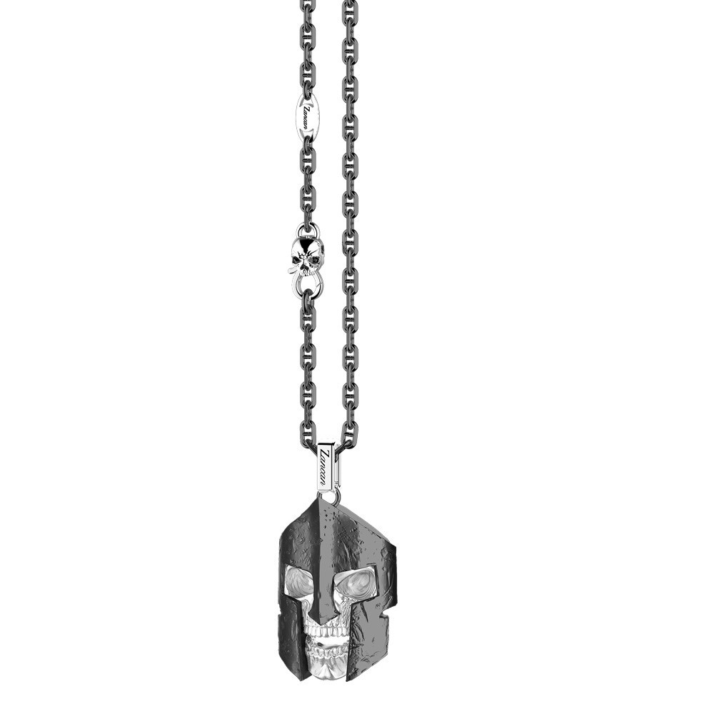 Zancan Collana Zancan in argento con pendente a teschio spartano Outlet