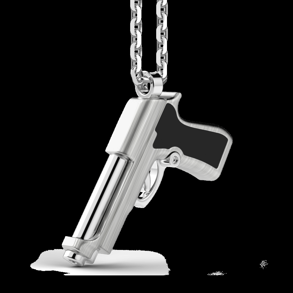 Zancan Collana Zancan in argento con pendente a pistola In Vendita