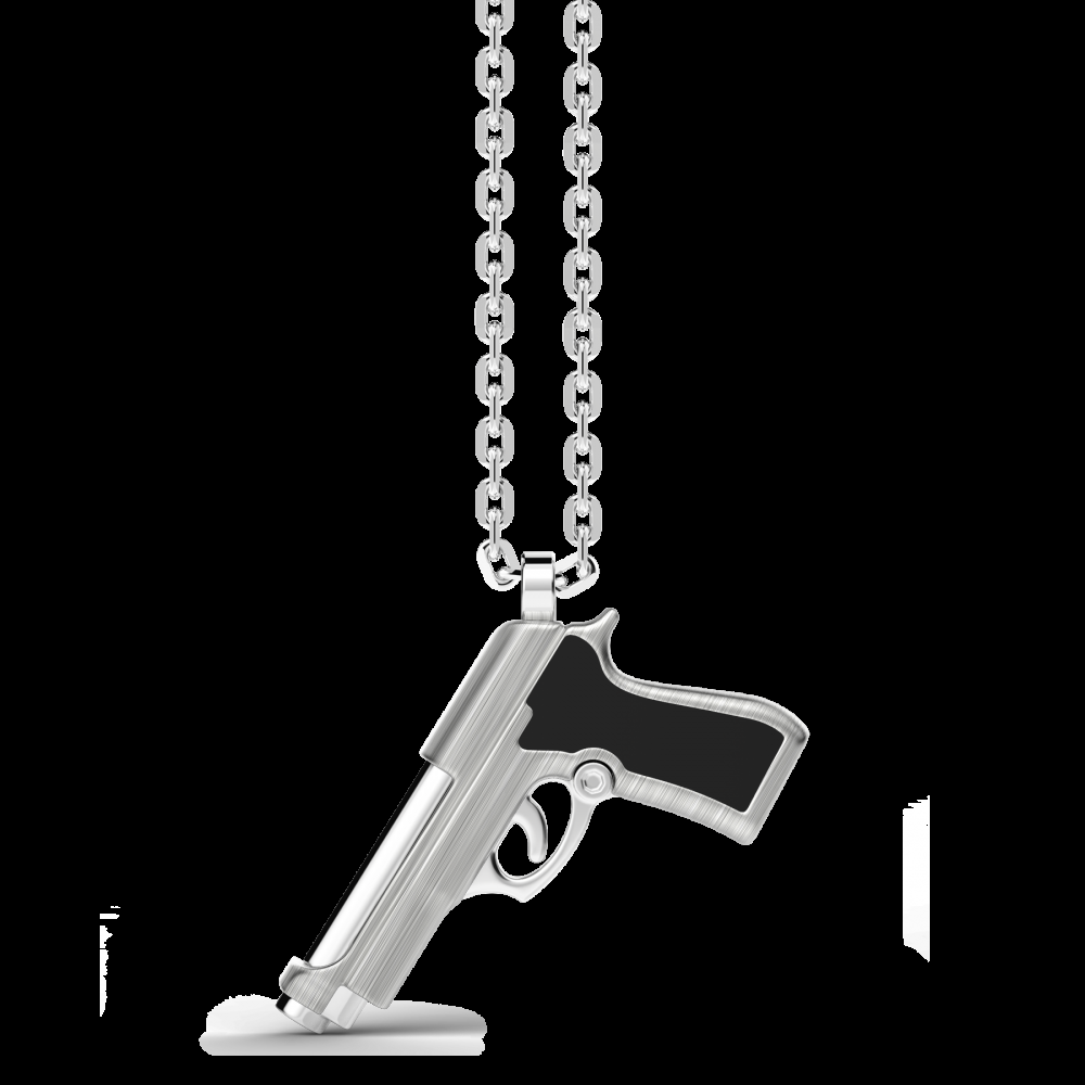 Zancan Collana Zancan in argento con pendente a pistola In Vendita