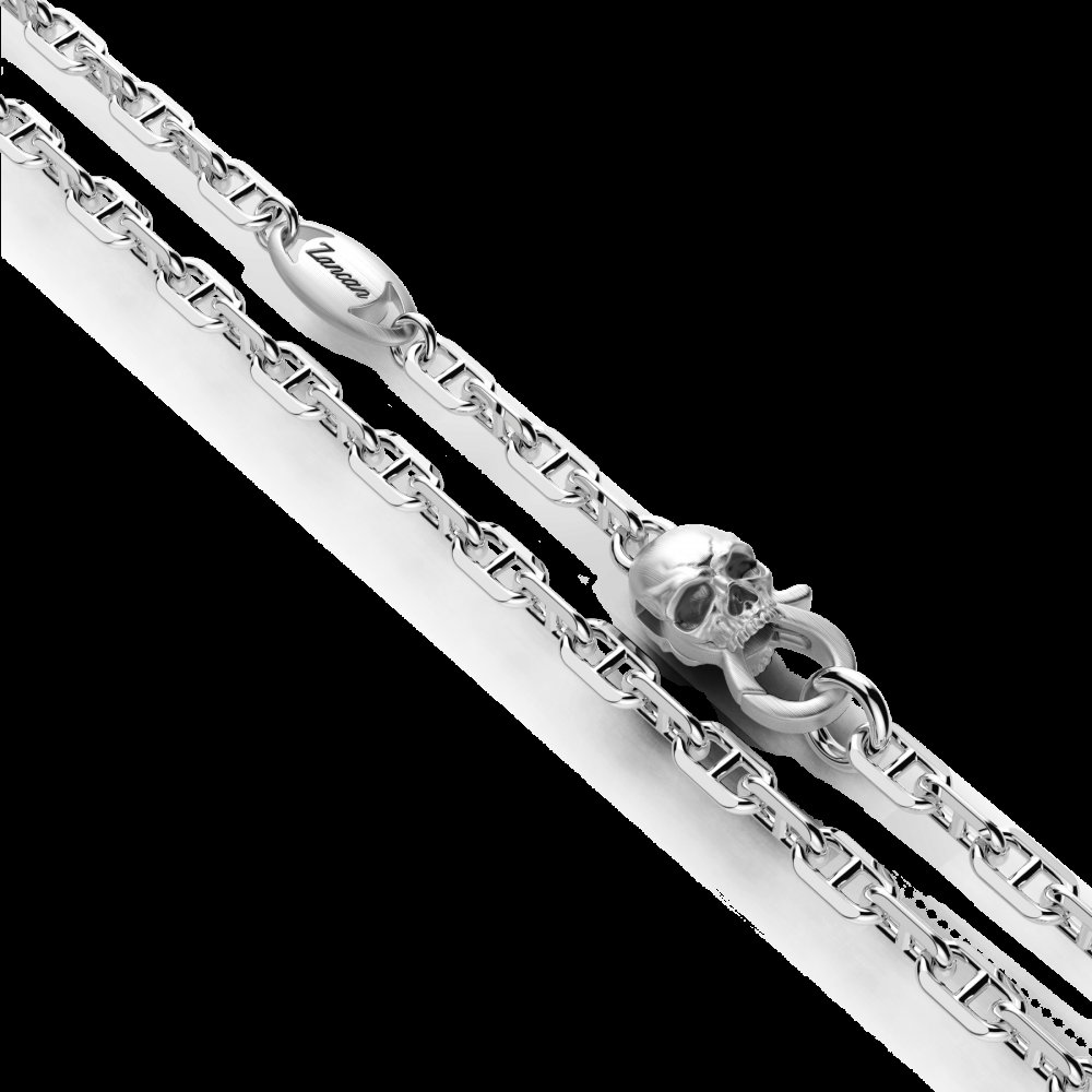 Zancan Collana Zancan in argento con pendente a teschio militare Offerte