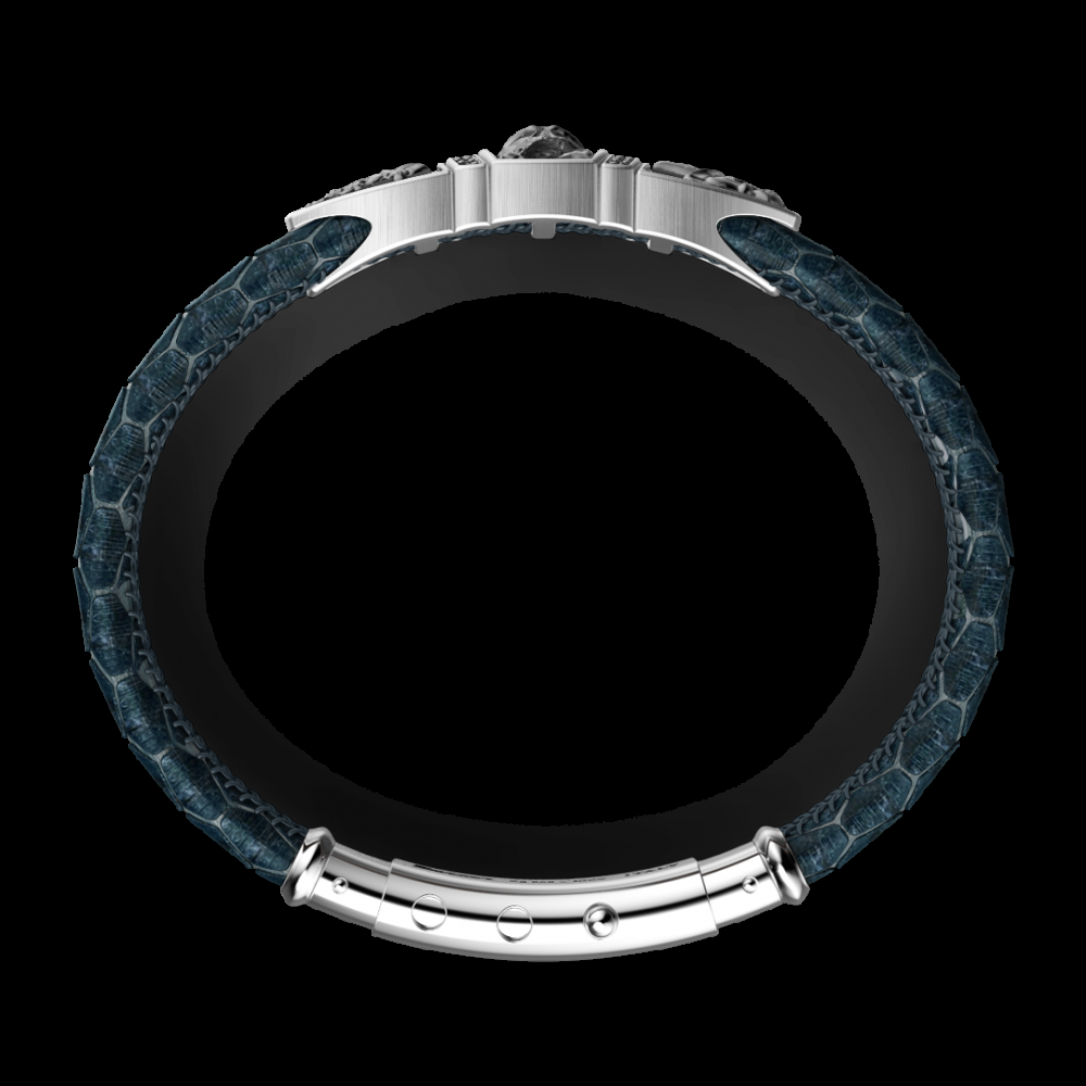 Zancan Bracciale Zancan in pelle con targa e teschio Negozio