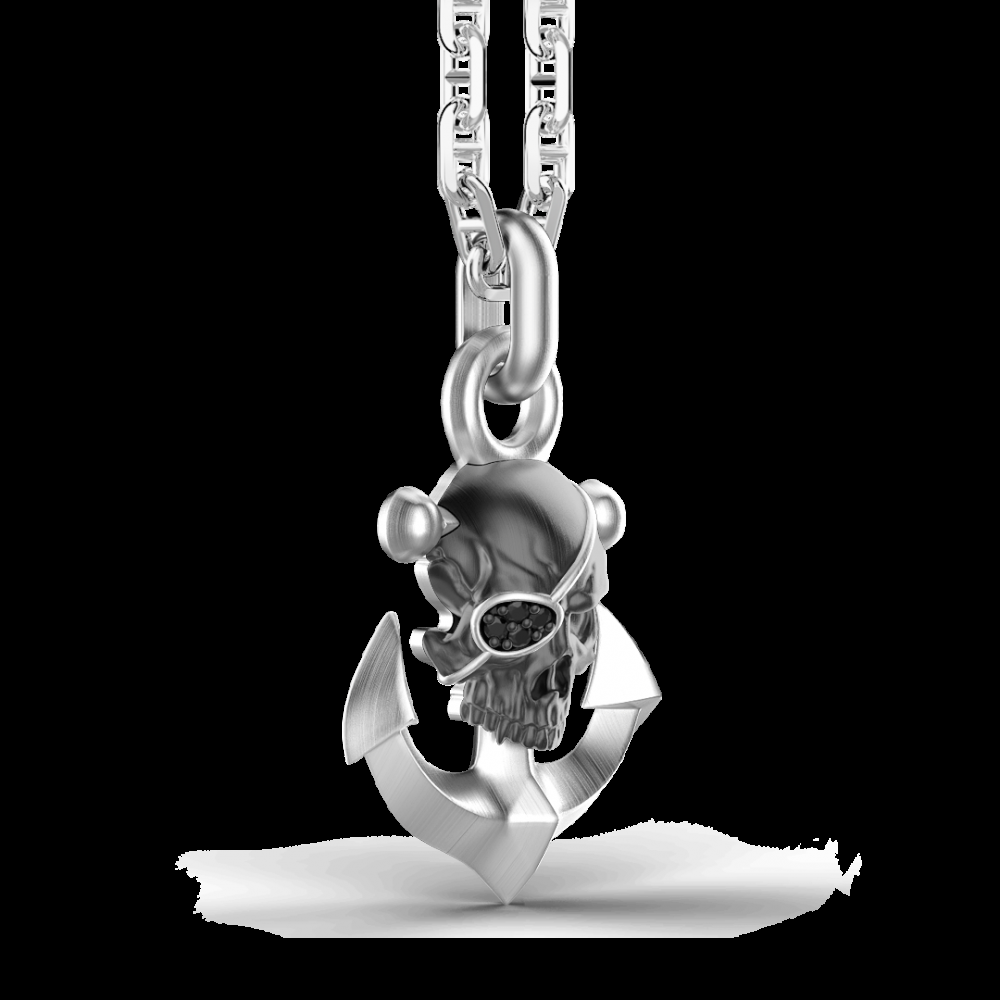 Zancan Collana Zancan in argento con pendente a teschio pirata Italia