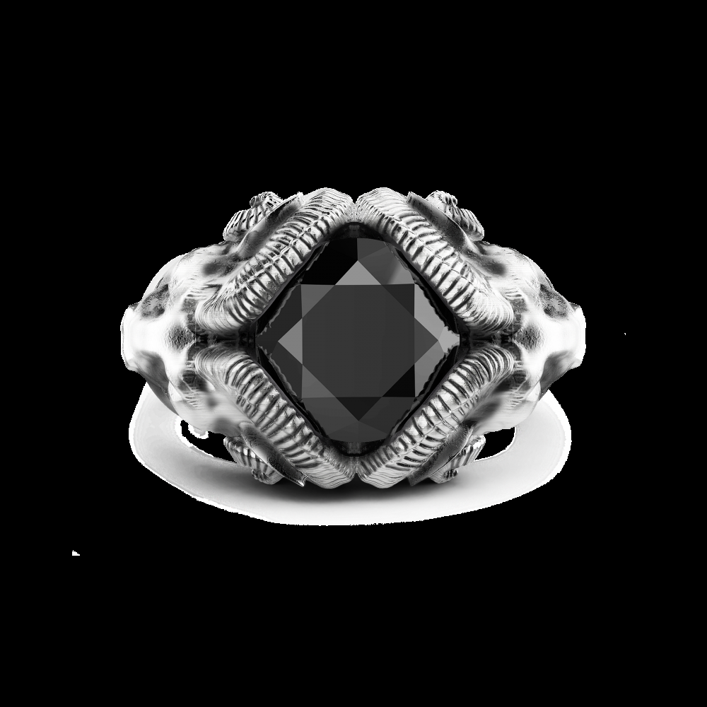 Zancan Anello Zancan con arieti ed onice in argento Shopping Online