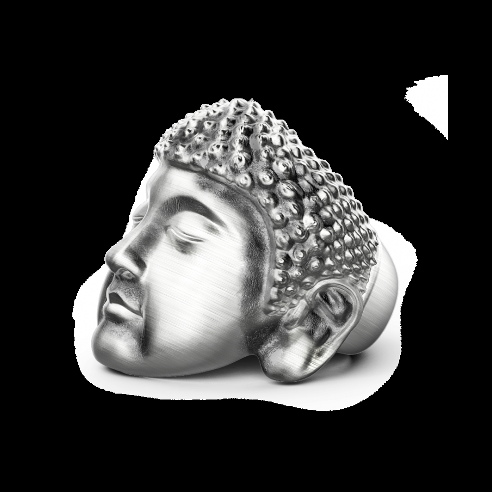 Zancan Anello Zancan Buddha in argento con finitura vintage Duty-free