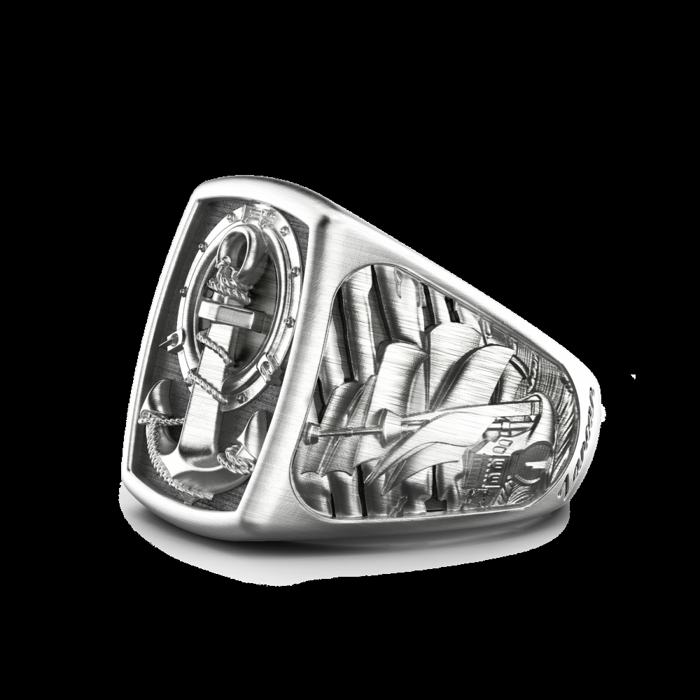 Zancan Anello Zancan in argento con ancora Sconto