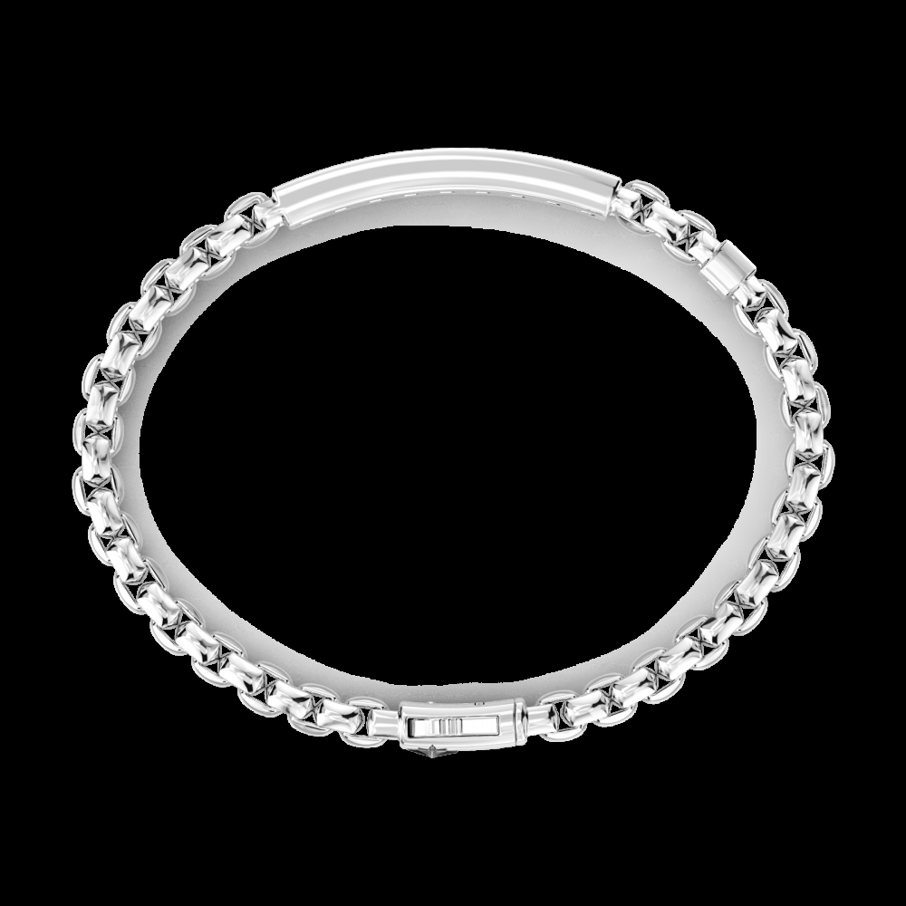 Zancan Bracciale Zancan in argento con targa centrale e pietre naturali Nuova