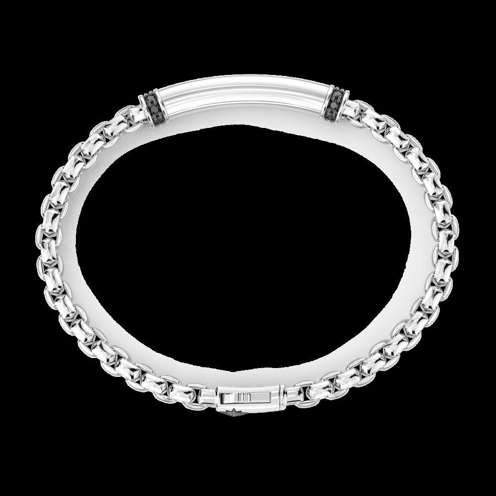 Zancan Bracciale Zancan in argento con targa centrale Italy
