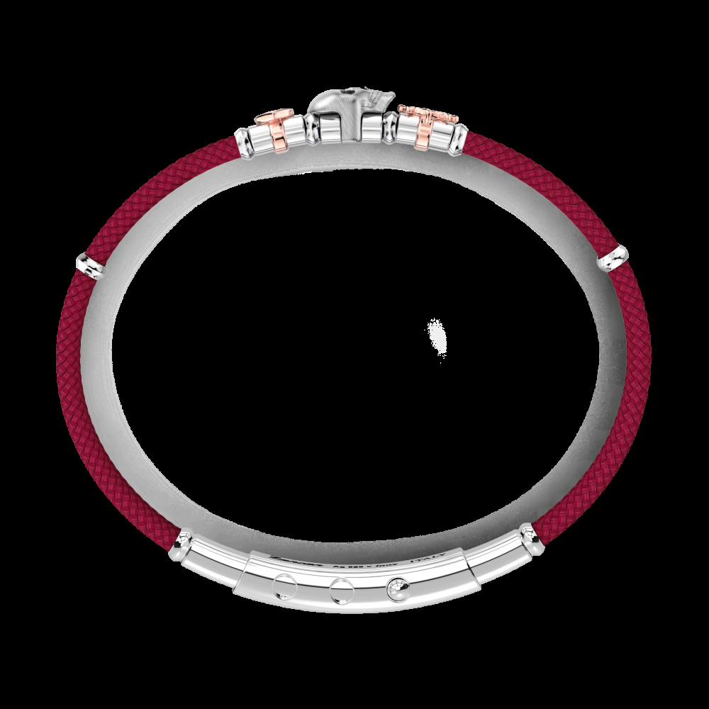 Zancan Bracciale Zancan in kevlar con teschio ed elementi nautici In Vendita