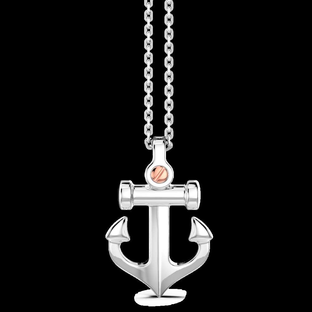 Zancan Collana Zancan in argento con pendente ad ancora