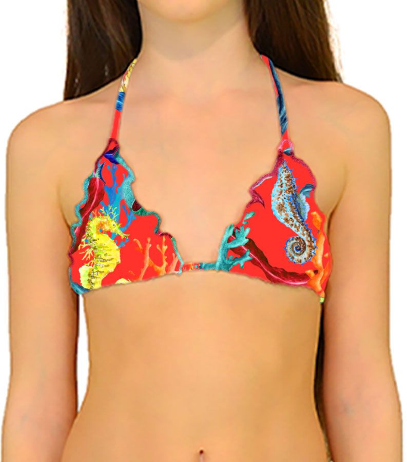 Zeybra TRIANGOLO BAMBINA REVERSIBILE CORALLI ORANGE Acquista Ora