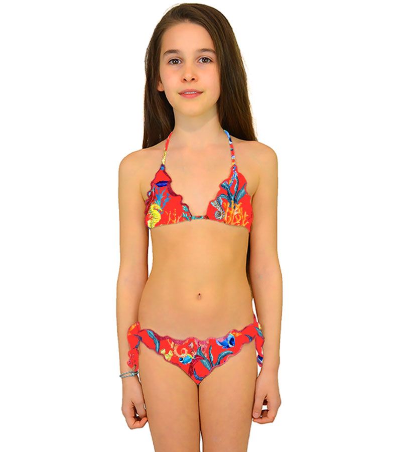 Zeybra TRIANGOLO BAMBINA REVERSIBILE CORALLI ORANGE Acquista Ora