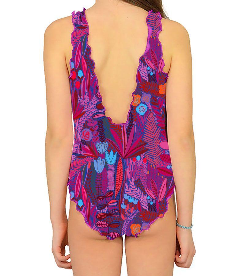 Zeybra COSTUME INTERO BAMBINA BOTANIC FUXIA Italia