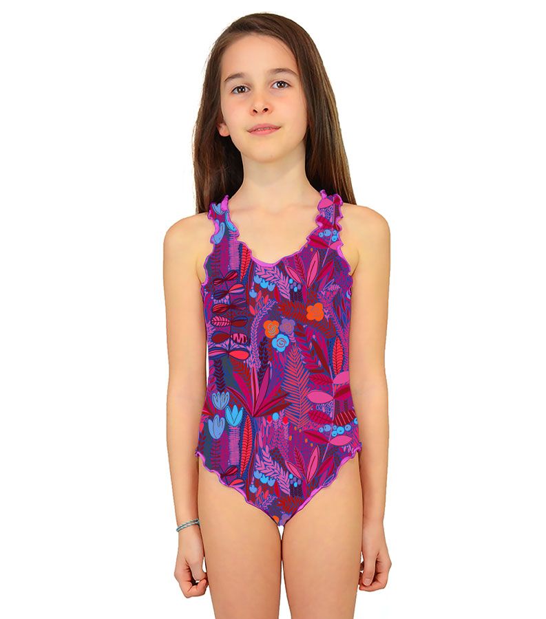 Zeybra COSTUME INTERO BAMBINA BOTANIC FUXIA Italia