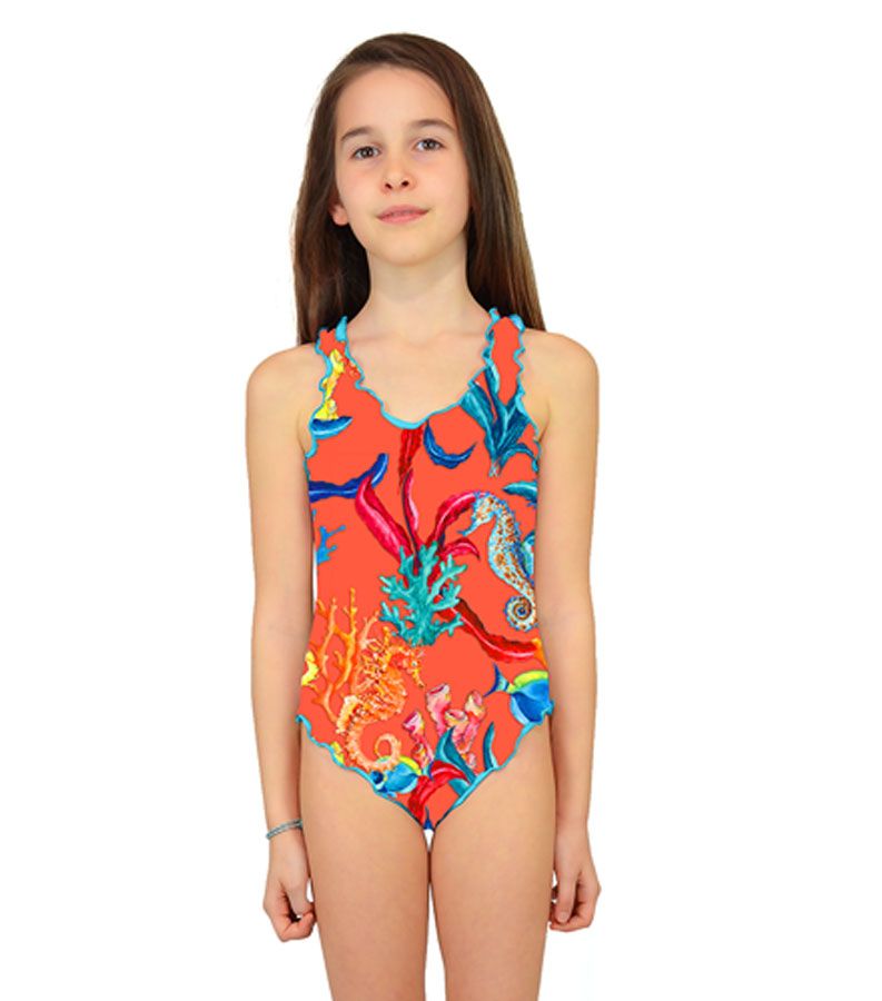 Zeybra COSTUME INTERO BAMBINA CORALLI ORANGE Qualità