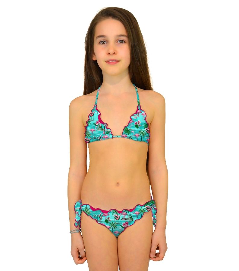 Zeybra SLIP BAMBINA ARRICCIATO FENICOTTERI ACQUA Italy