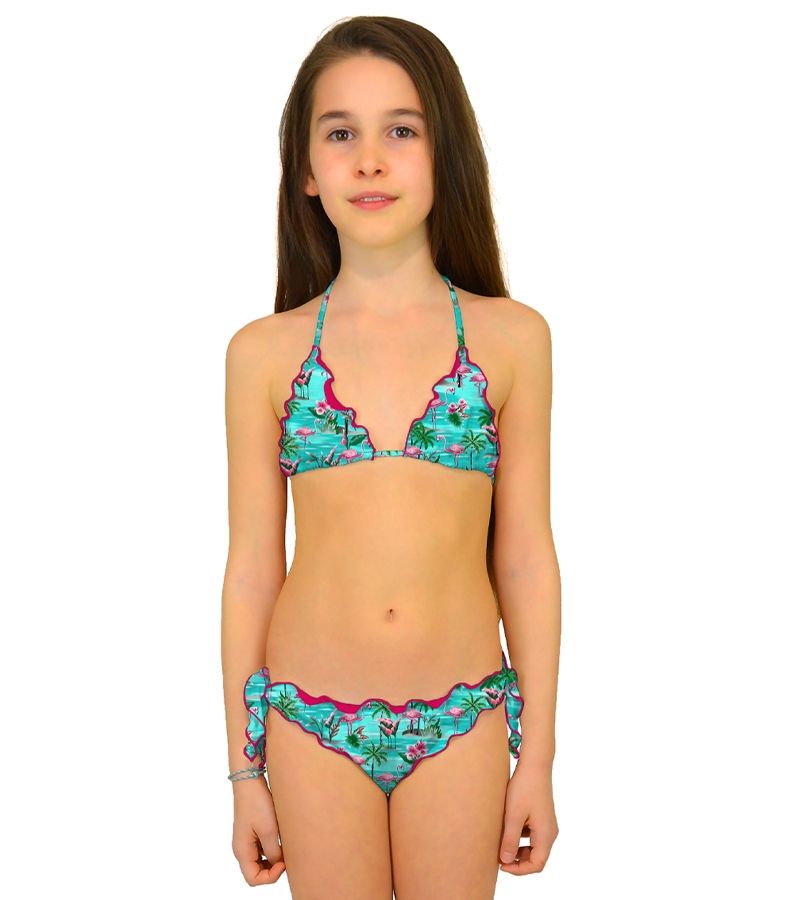 Zeybra TRIANGOLO BAMBINA ARRICCIATO FENICOTTERI ACQUA Promozione