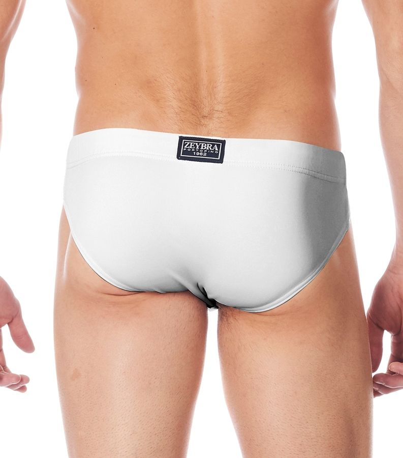 Zeybra SLIP ALTO UOMO TINTA UNITA BIANCO Fino Al -60%