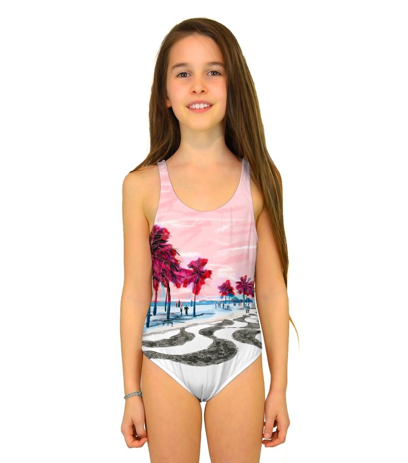 Zeybra COSTUME INTERO BAMBINA BRASILE ROSA Italia